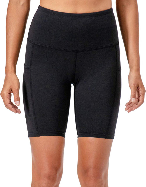 Load image into Gallery viewer, Women'S 2-Pack High Waist Workout Yoga Running Exercise Shorts with Side Pockets
