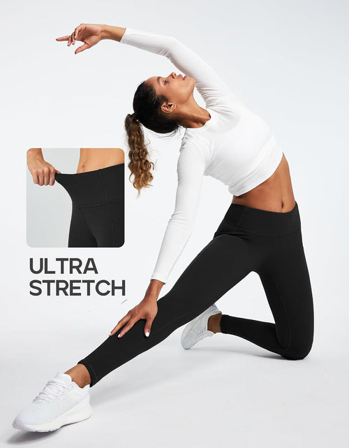 Load image into Gallery viewer, Fleece Lined Leggings with Pockets for Women Thermal Leggings Warm Leggings Women Winter High Waisted Yoga Pants
