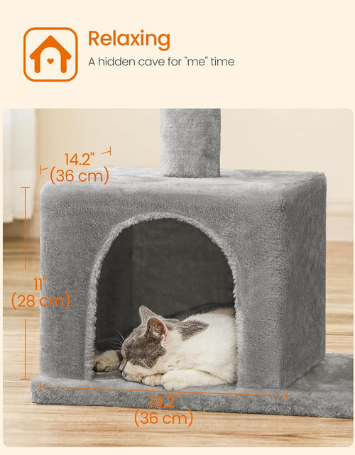 Load image into Gallery viewer, Cat Tree for Large Cats, Cat Tower 2 Cozy Plush Condos and Sisal Posts
