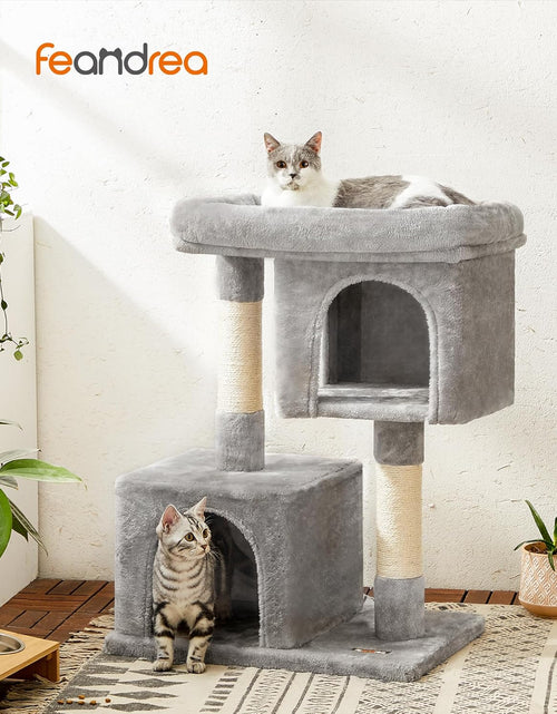 Load image into Gallery viewer, Cat Tree for Large Cats, Cat Tower 2 Cozy Plush Condos and Sisal Posts
