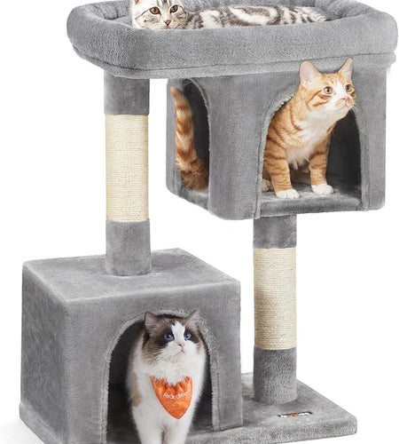 Cat Tree for Large Cats, Cat Tower 2 Cozy Plush Condos and Sisal Posts